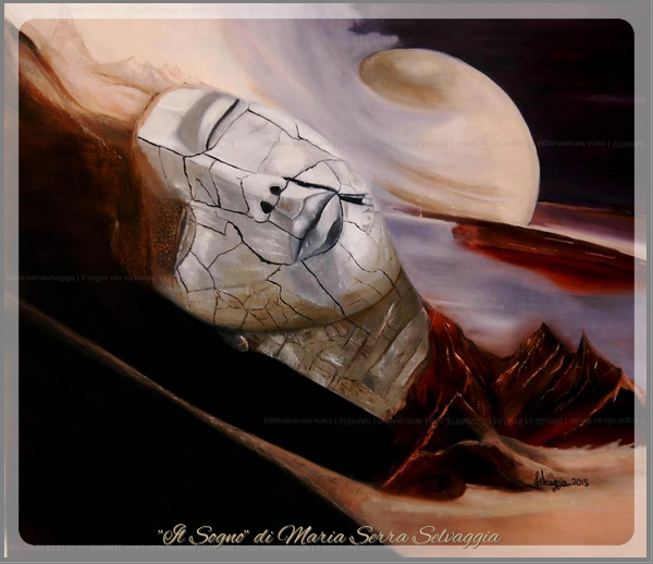 "IlSogno" :: Olio su tavola 90 x 90 di Maria Serra Selvaggia