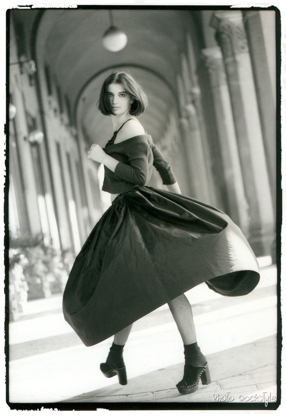 Black & White Portrait: Manuela by the Santa Cecilia Conservatory, Rome ©OrsolaCirielloKogan