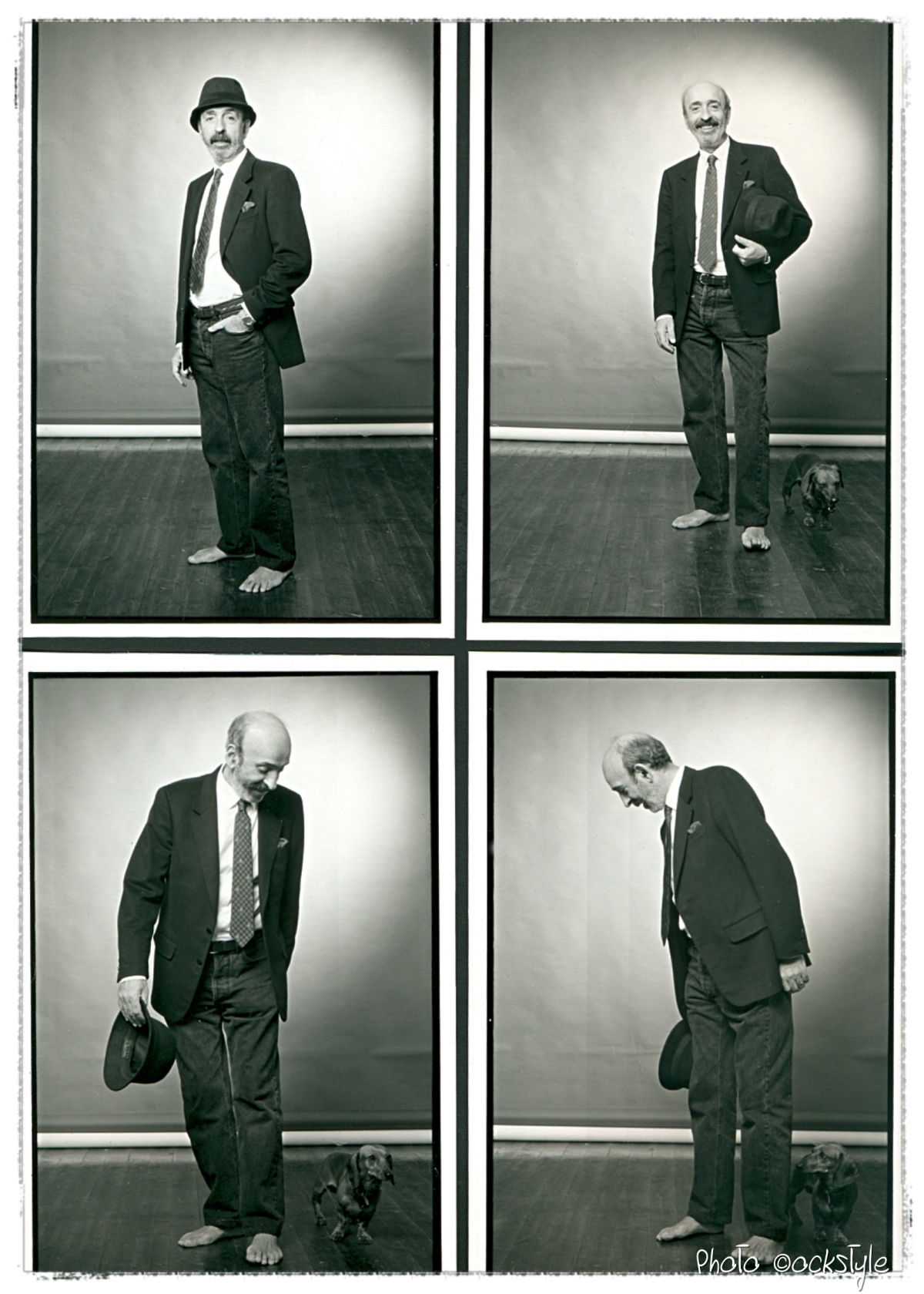 Barefoot: Romano & Arturo, black & white prints collage ©OrsolaCirielloKogan