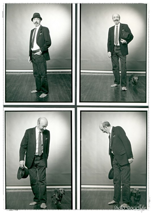 Barefoot: Romano & Arturo, black & white prints collage ©OrsolaCirielloKogan
