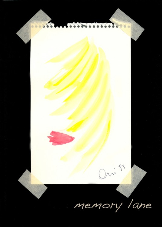 Dreaming Blonde "Quasi quasi mi faccio bionda!" | Watercolor on paper | Mixed_Media_Collage | ©OrsolaCirielloKogan