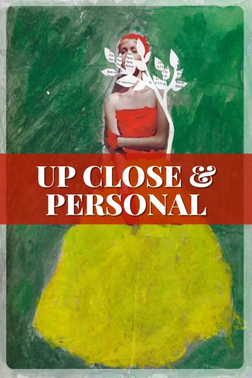 Personal (cover up-close-and-personal): "Lady-on-Green" Mixed_Media_Collage | ©OrsolaCirielloKogan
