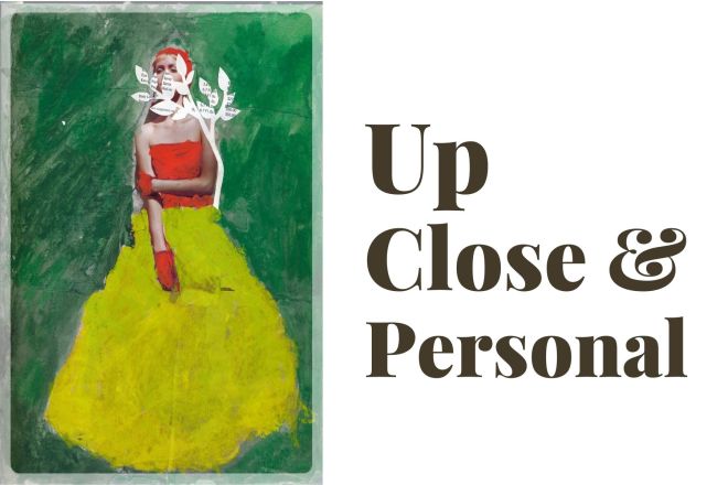 Personal (cover): "Lady-on-Green" Mixed_Media_Collage | ©OrsolaCirielloKogan