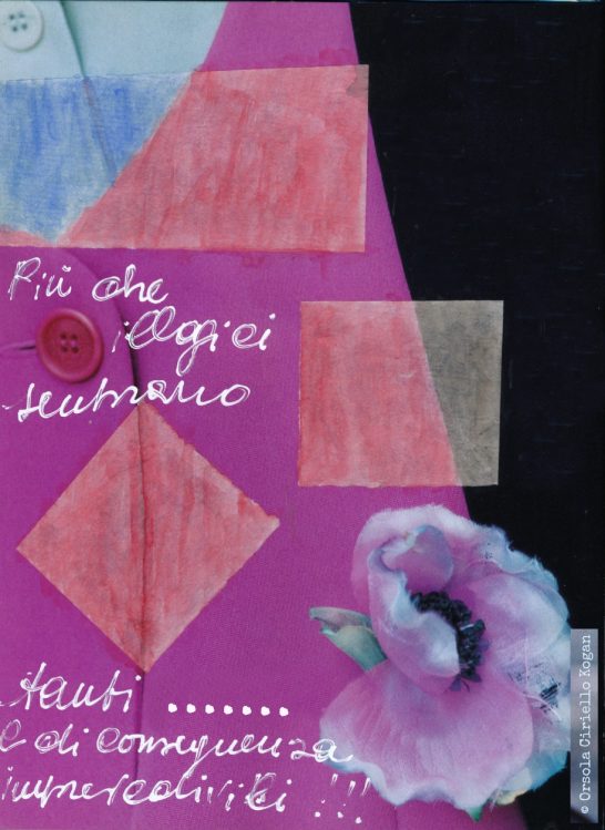 Up close and personal: "Silk Flower" Mixed Media Collage | ©OrsolaCirielloKogan