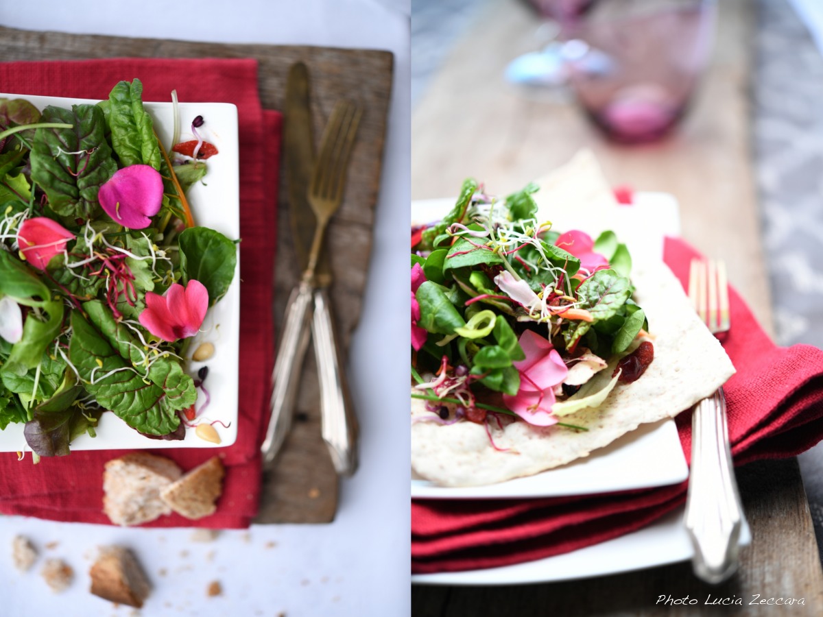 Flowers salad | Recipe & styling Orsola Ciriello Kogan | ©LuciaZeccara
