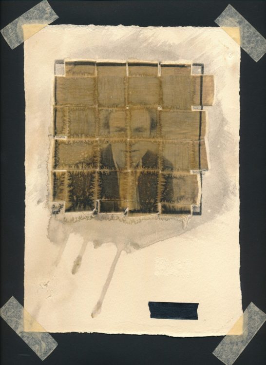 Hasselblad Collection: Paris, print over a photo emulsion carton and fabric tape | Mixed Media Collage | ©OrsolaCirielloKogan