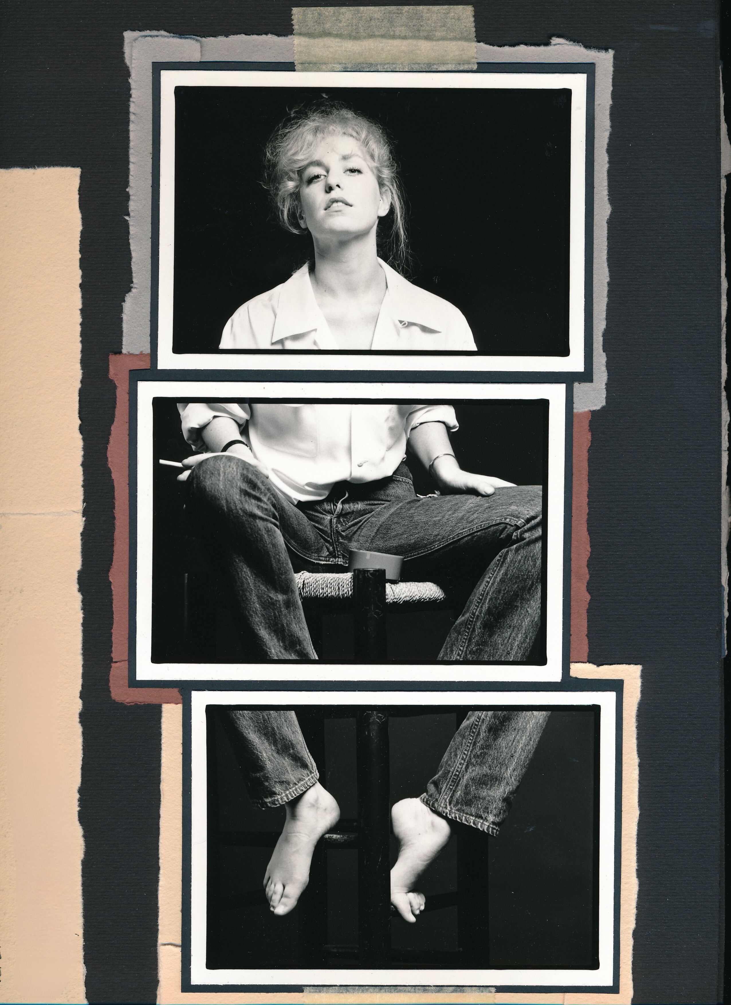 Barefoot: Samantha, Rome | Collage of Black & White prints ©OrsolaCirielloKogan