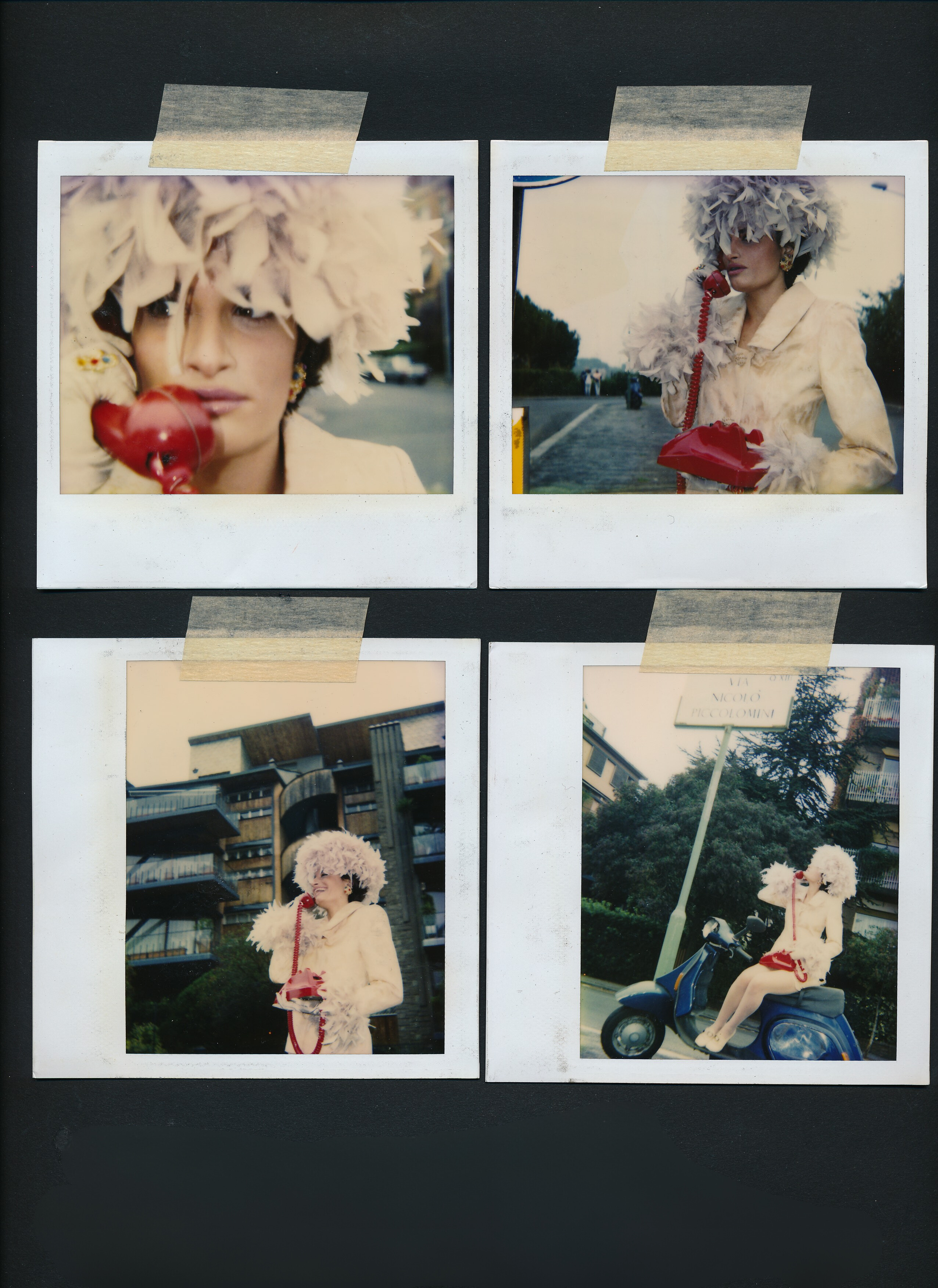 Elena in pink, Rome | Polaroid collage ©OrsolaCirielloKogan